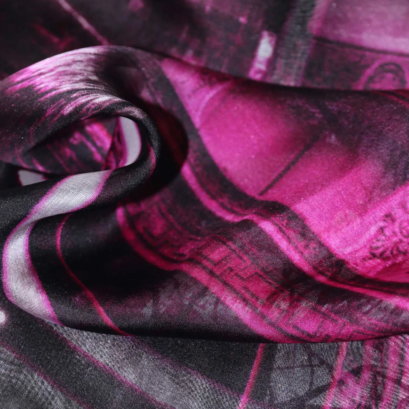 [ LIMITED EDITION ] Silk Chiffon Scarf "Paris' Impression 13" 90x90cm