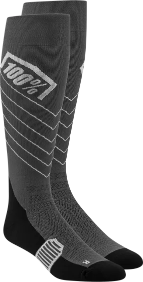 100% Hi-Side Performance Socks - Gray - Small/Medium 20054-00001