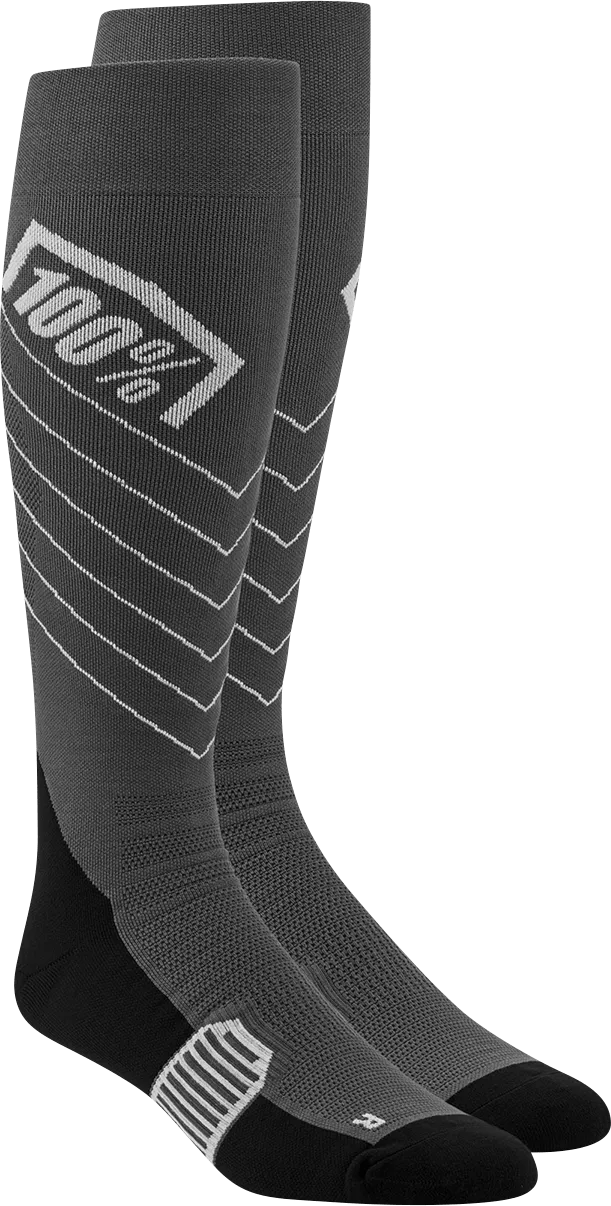 100% Hi-Side Performance Socks - Gray - Small/Medium 20054-00001