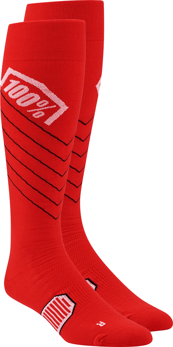 100% Hi-Side Performance Socks - Red - Small/Medium 20054-00007