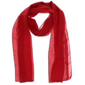 150 x 45cm Burgundy Chiffon Scarf