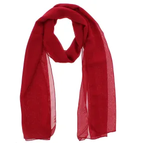 150 x 45cm Claret Chiffon Scarf