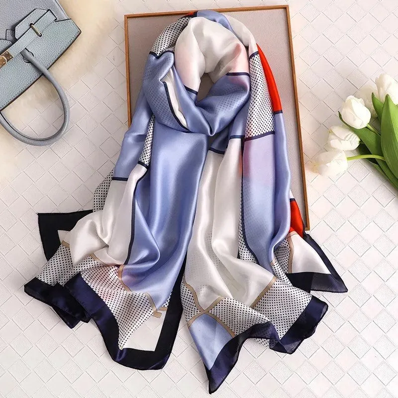 180*90cm Luxury Brand Women Summer Silk Scarves Shawls Lady Wrap Soft Female Echarpe Designer Beach stole Bandanna foulard pareo