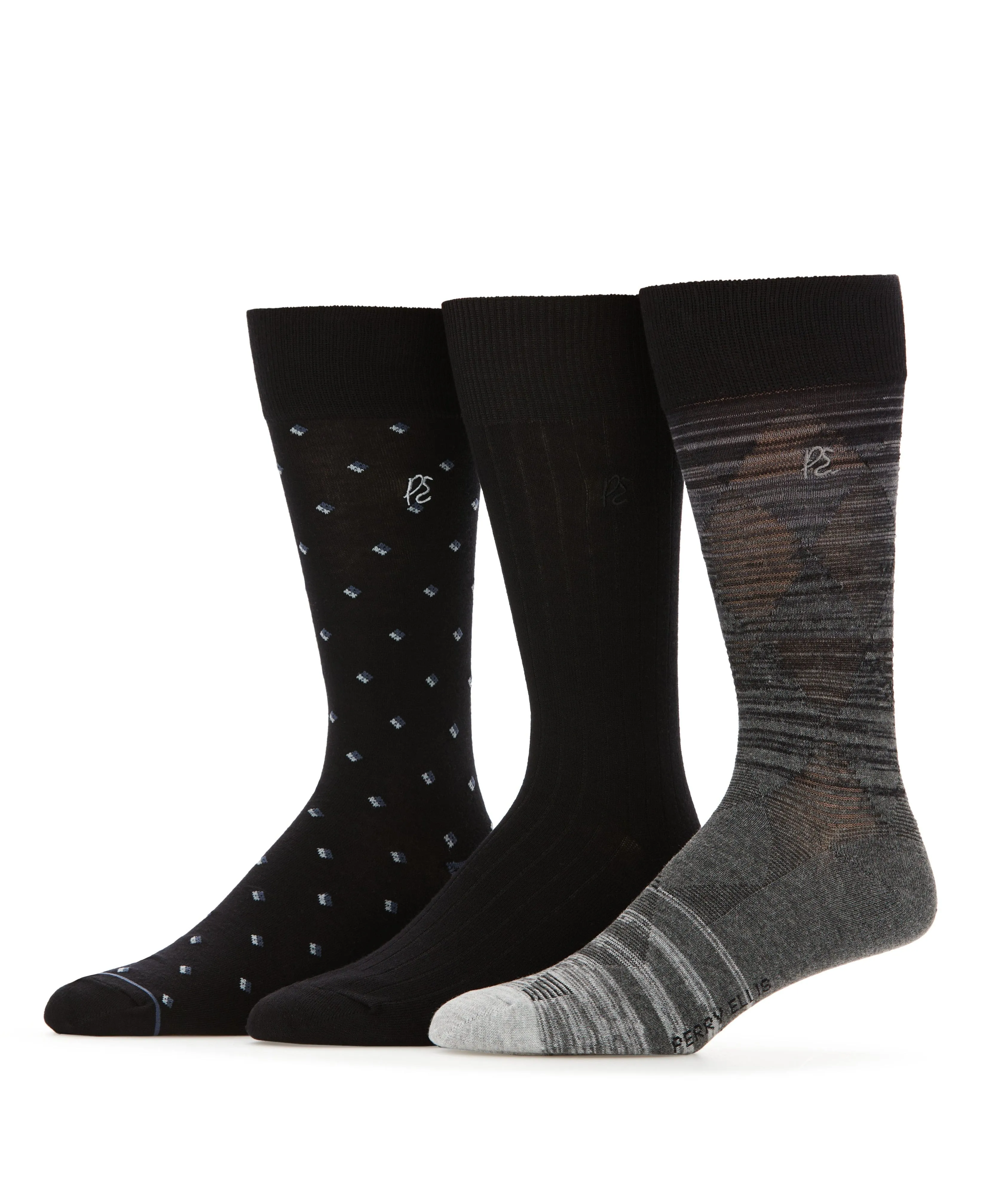 3-Pack Bamboo Patterned Socks