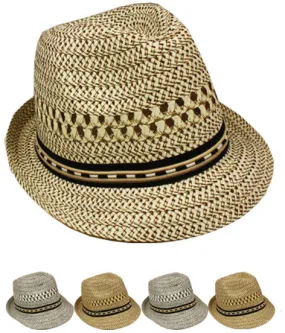 assorted color fedora hat Case of 72