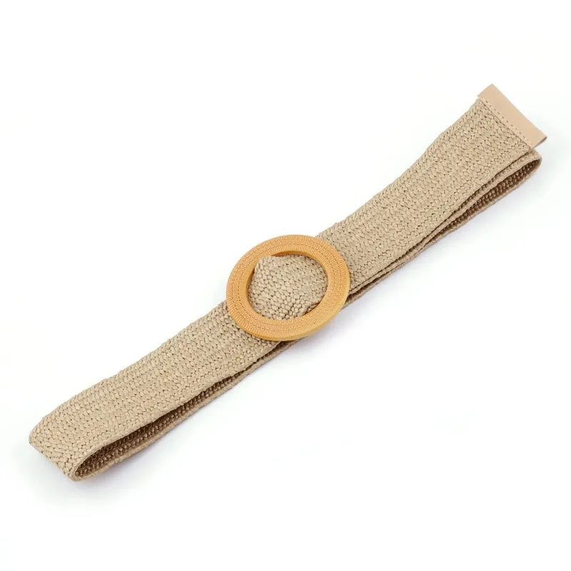 Basic Square Straw Woven Belt Women's Woven Belts