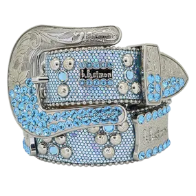 b.b. Simon Light Blue Mermaid Crystal Belt