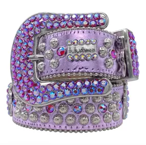 b.b. Simon Safa Western – Light Metallic Pink Crystal Belt