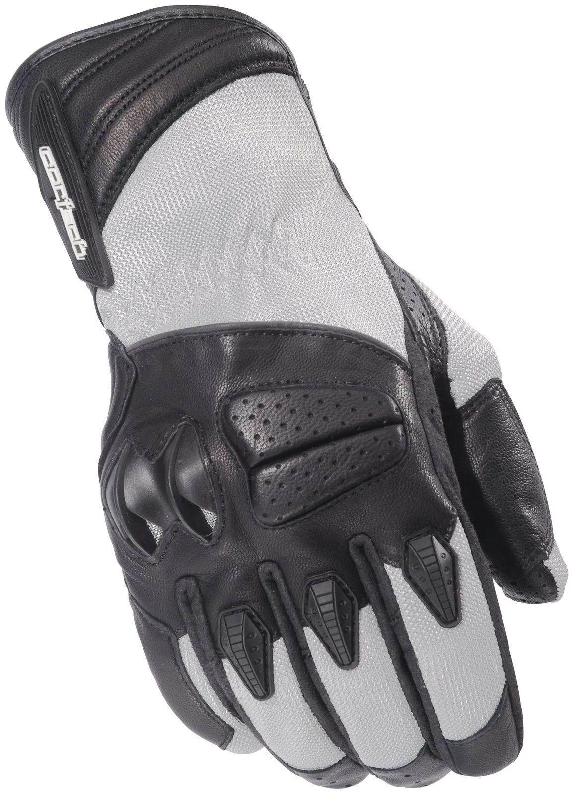 Cortech DXR Men's Black/Silver Leather/Textile Gloves