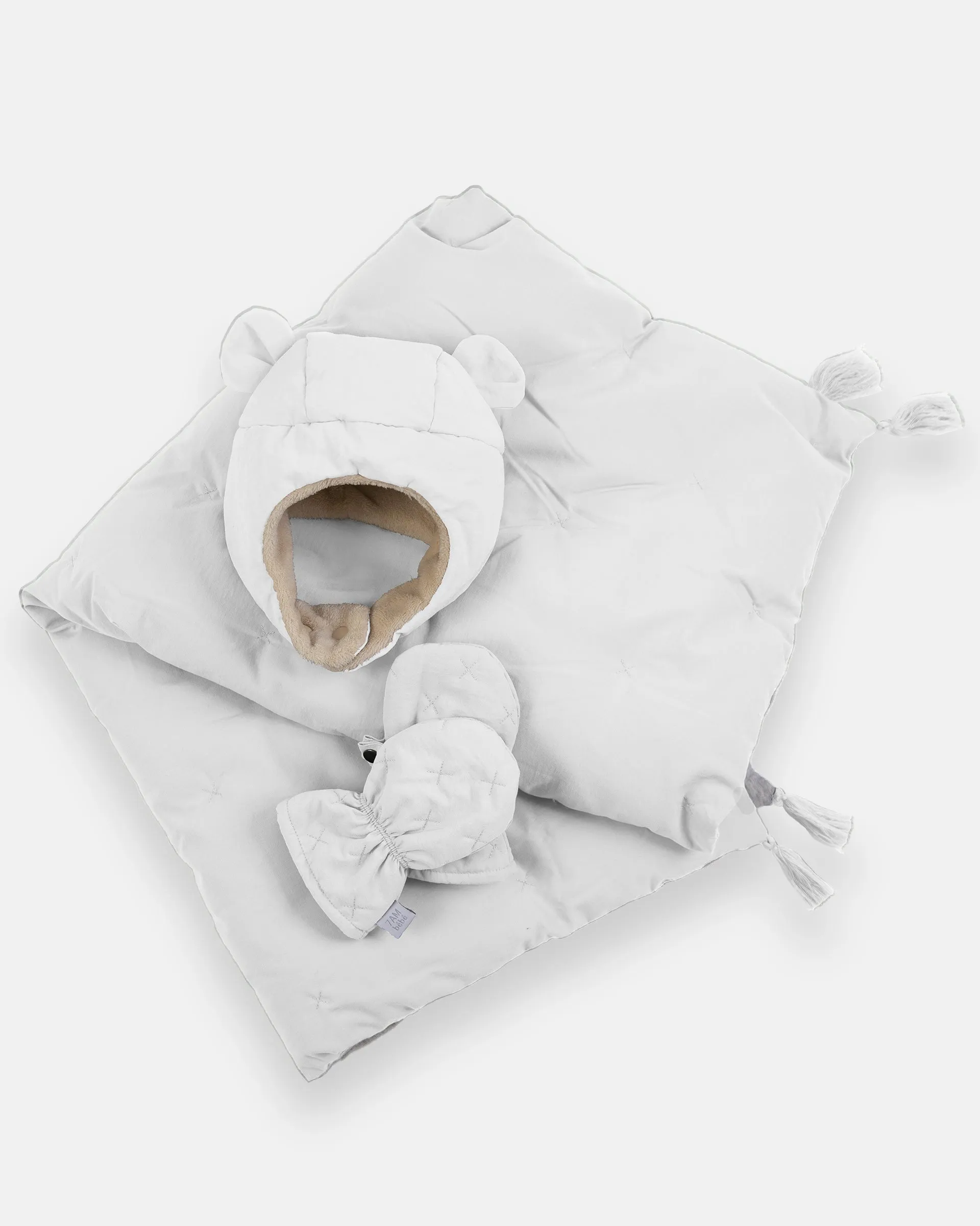 Cub Set - Airy | Mitten, Hat & Blanket