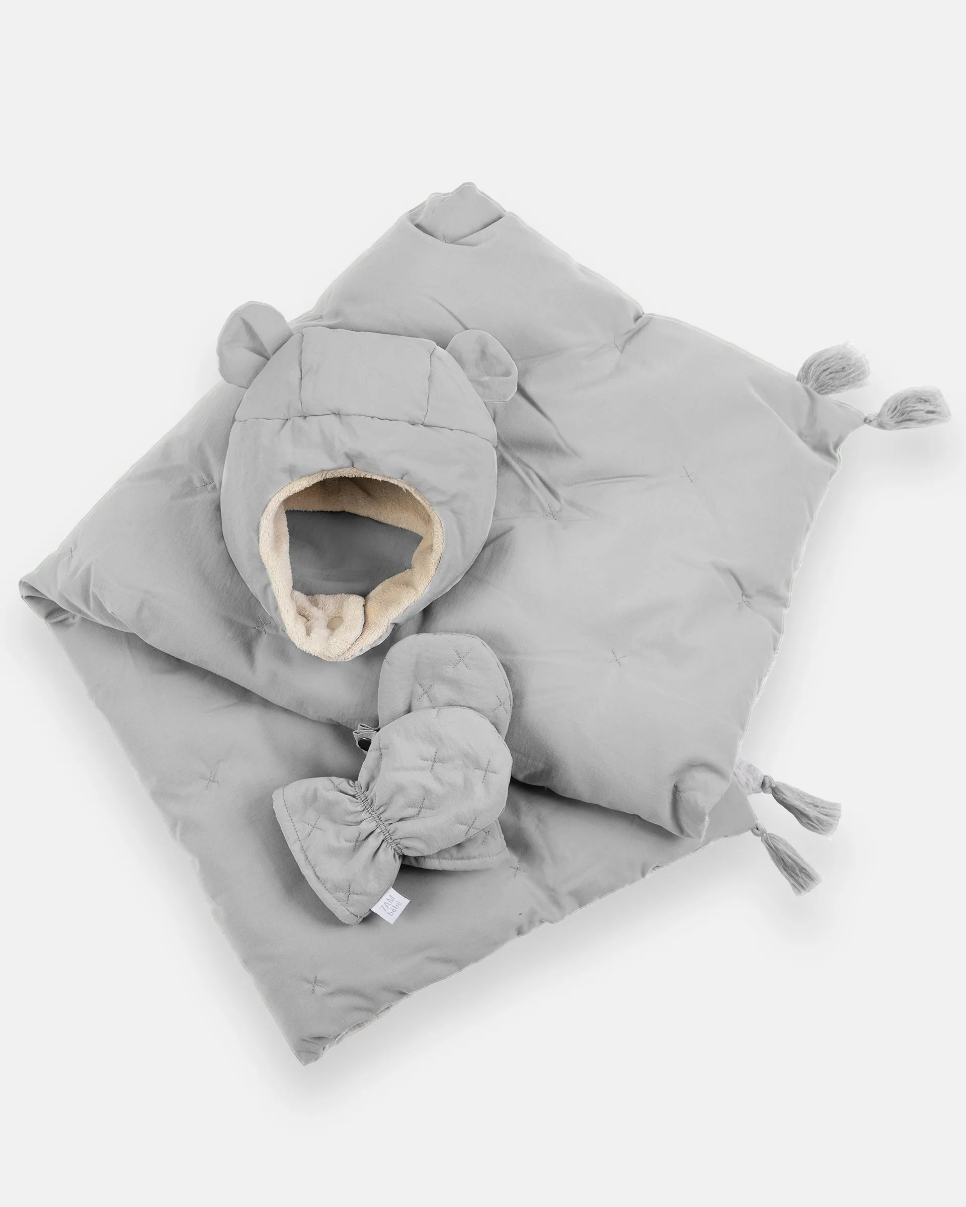 Cub Set - Airy | Mitten, Hat & Blanket