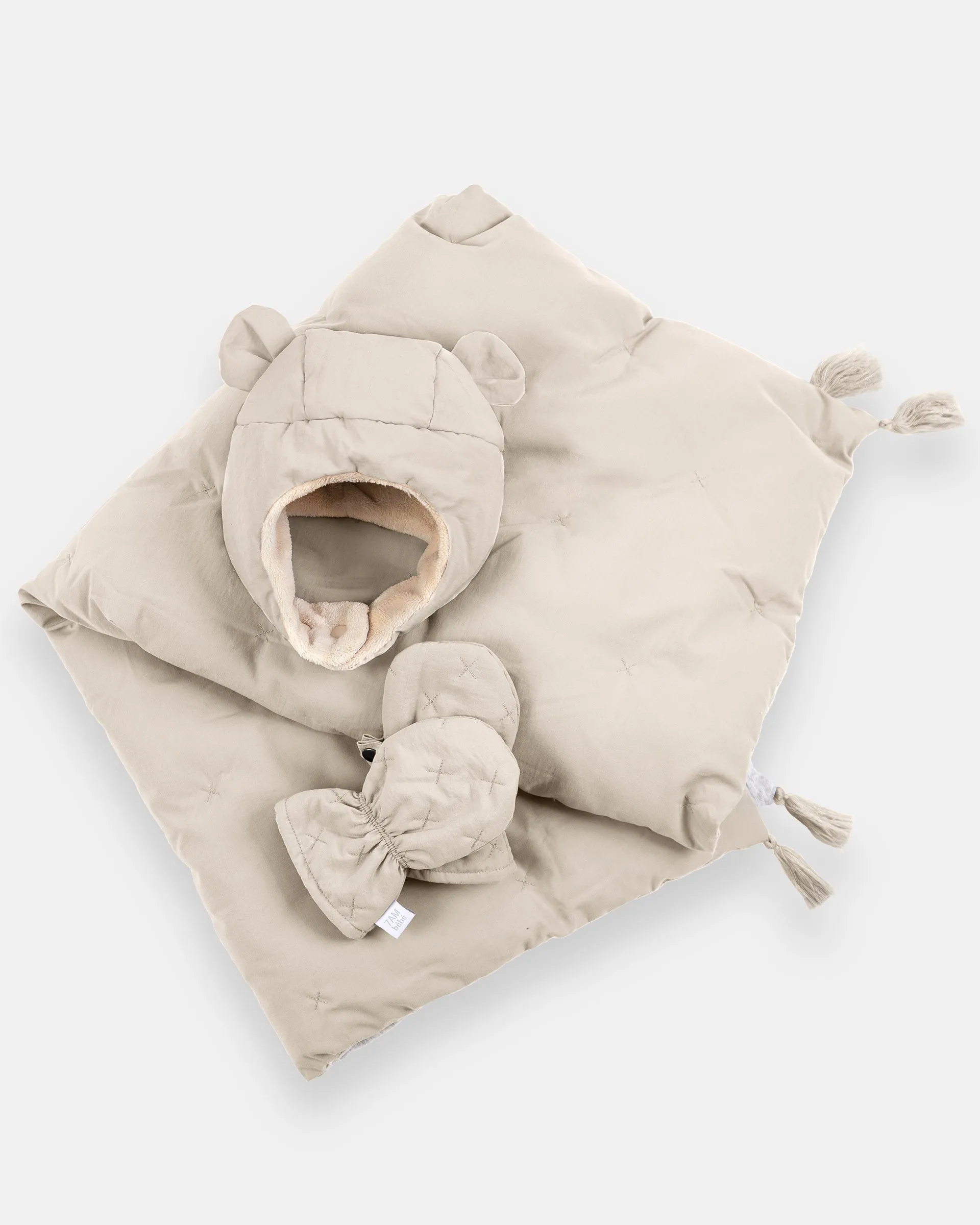 Cub Set - Airy | Mitten, Hat & Blanket