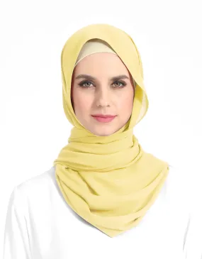 Double Georgette Chiffon Shawl Col. 23 (Lemonade)