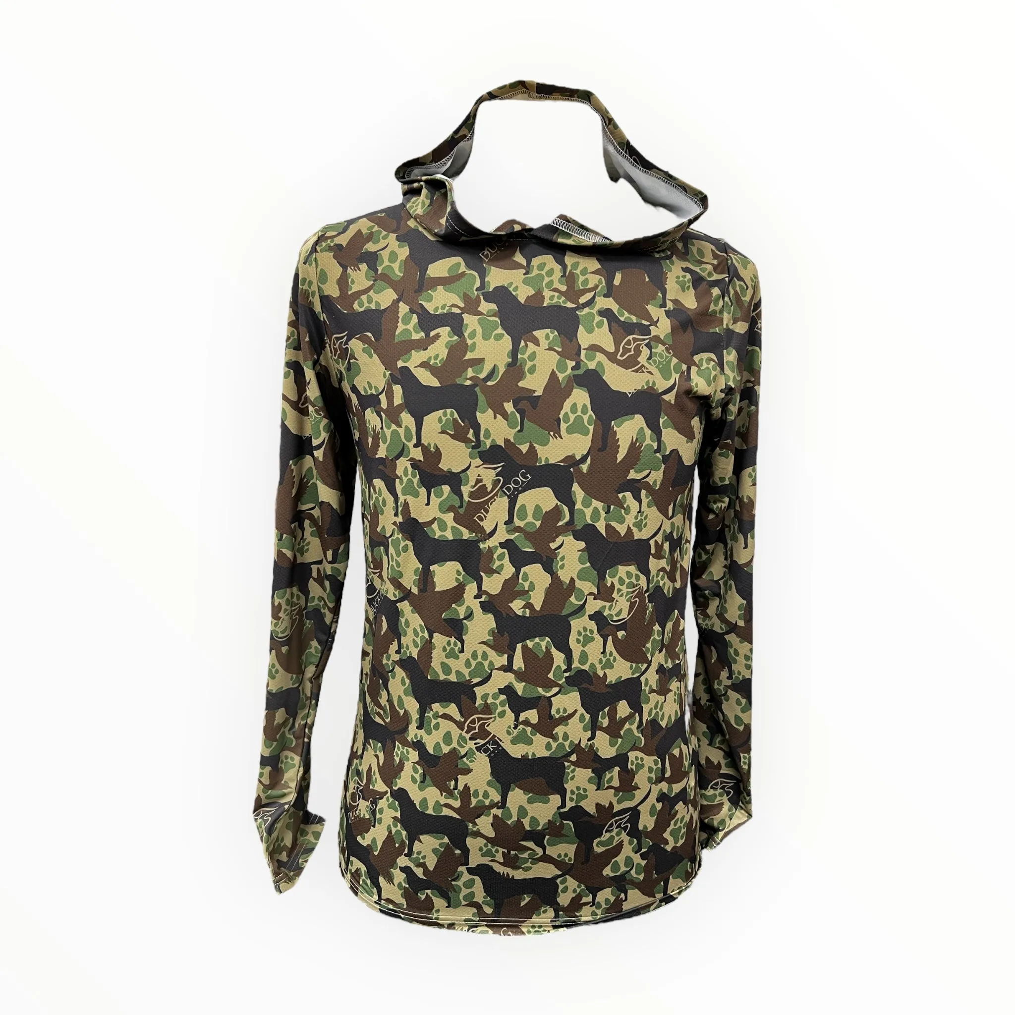 Duck Dog Original Camo - Long Sleeve Hoodie Unisex Performance T Shirt,  Sunproof SPF 50 