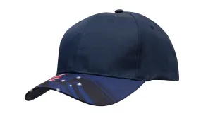 Headwear Breathable P/twill Cap W/aust Flag  X12 - 4190