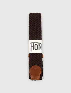 Hone Woven Plait Belt - Brown