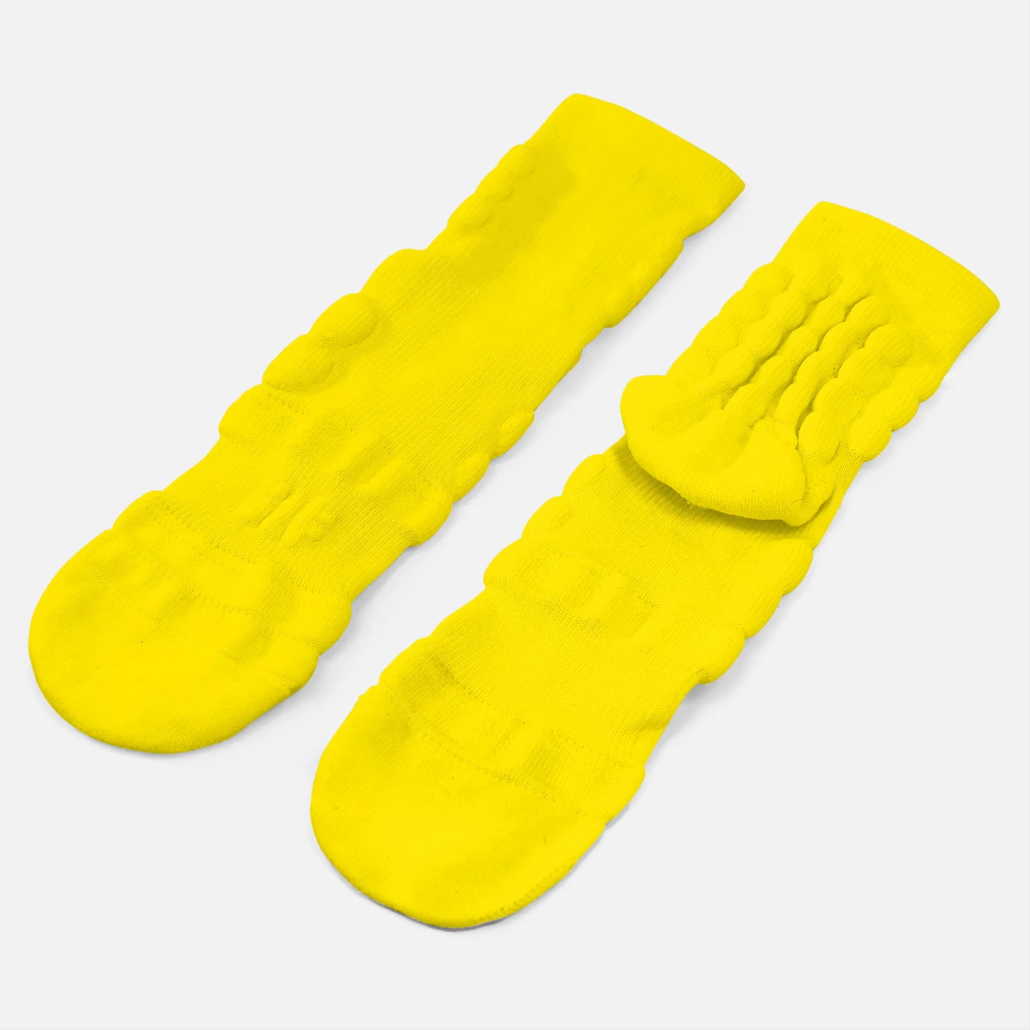 Hue Yellow Football Padded Short Kids Socks