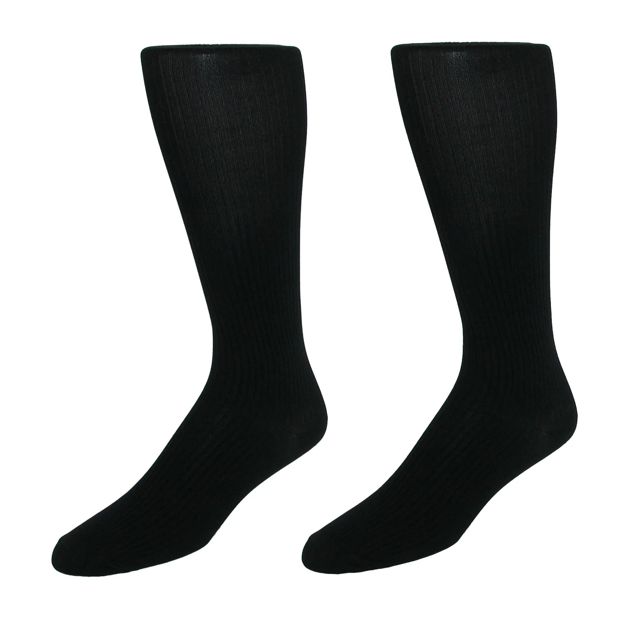 Jefferies Socks Men's Microfiber Over the Calf Dress Socks (2 Pair Pack)