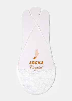 Lace Toe Slingback Socks