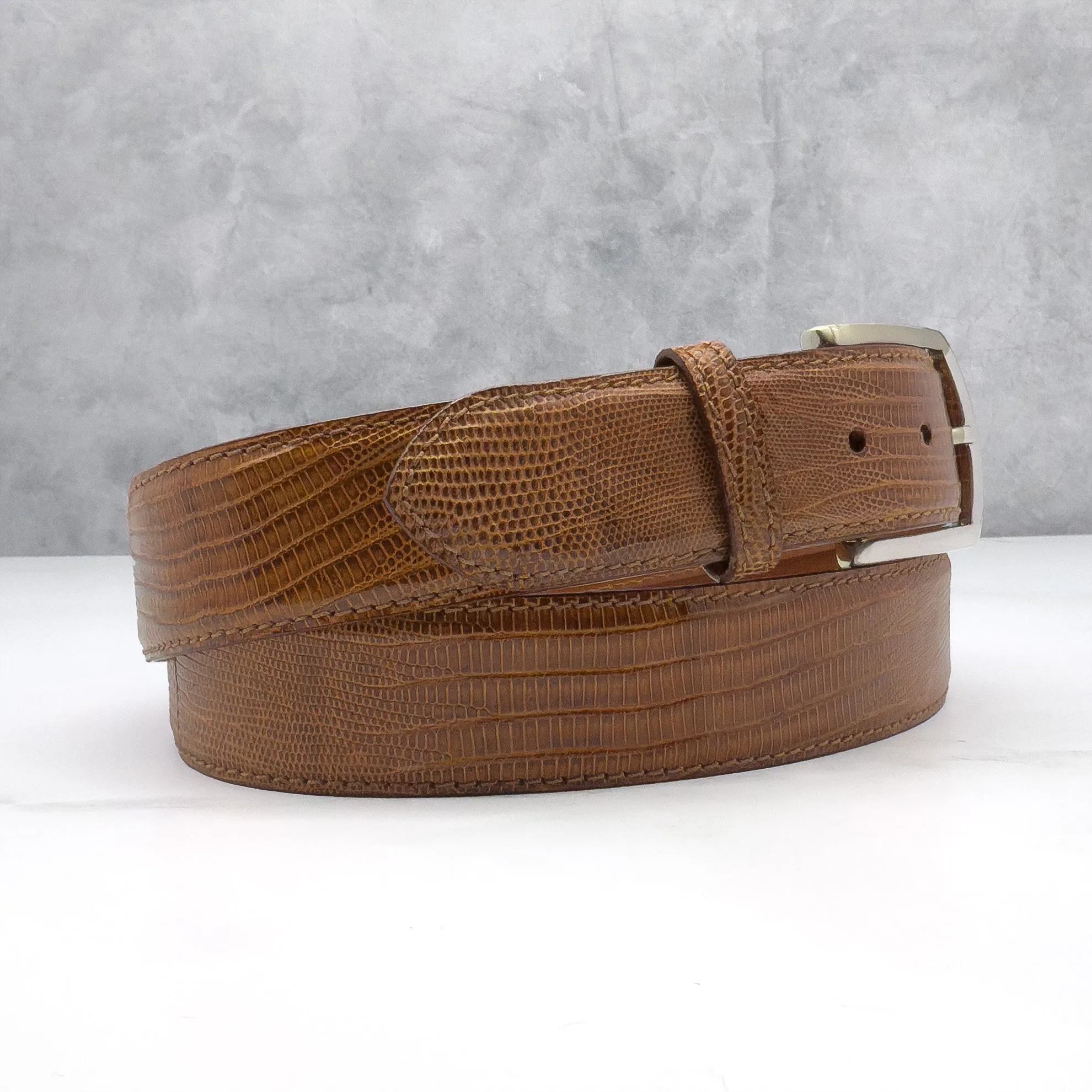 Lizard Belt: Light Cognac