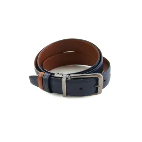 Navy/light brown antique belt