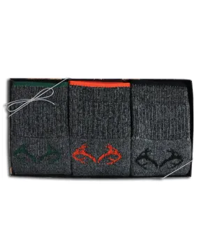 Realtree Men's Merino Wool Blend Socks Gift Box 3 Pack