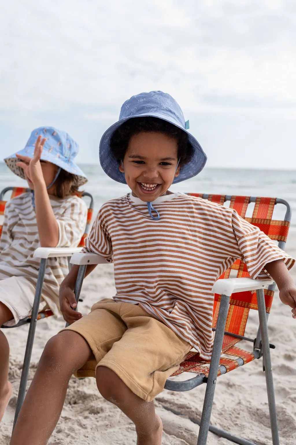 Row Boats Wide Brim Bucket Hat