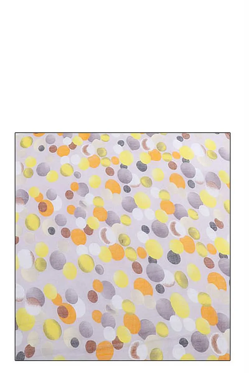 Stylish Chiffon Multi Dots Print Scarf