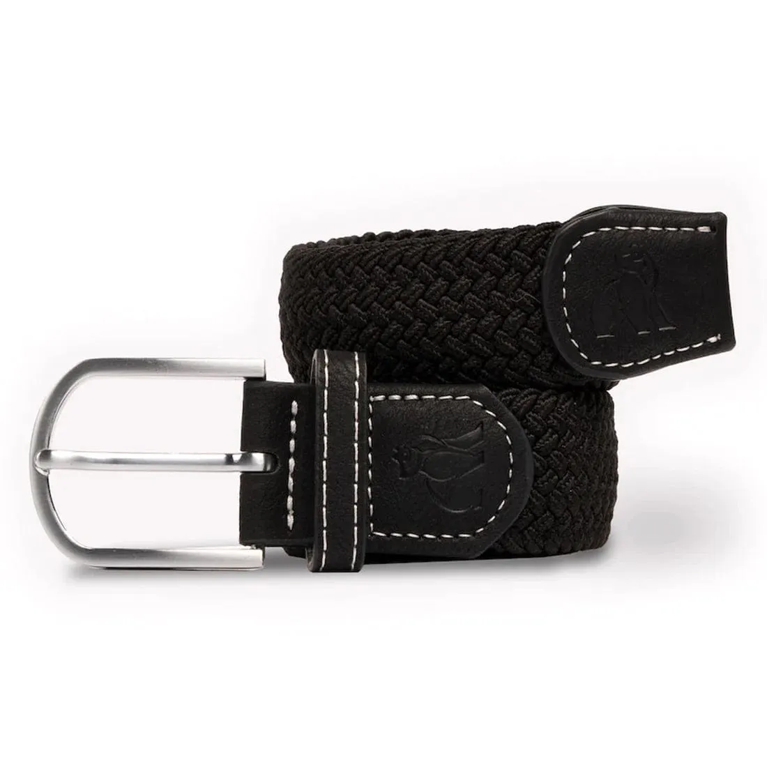 Swole Panda Woven Belt in Jet Black