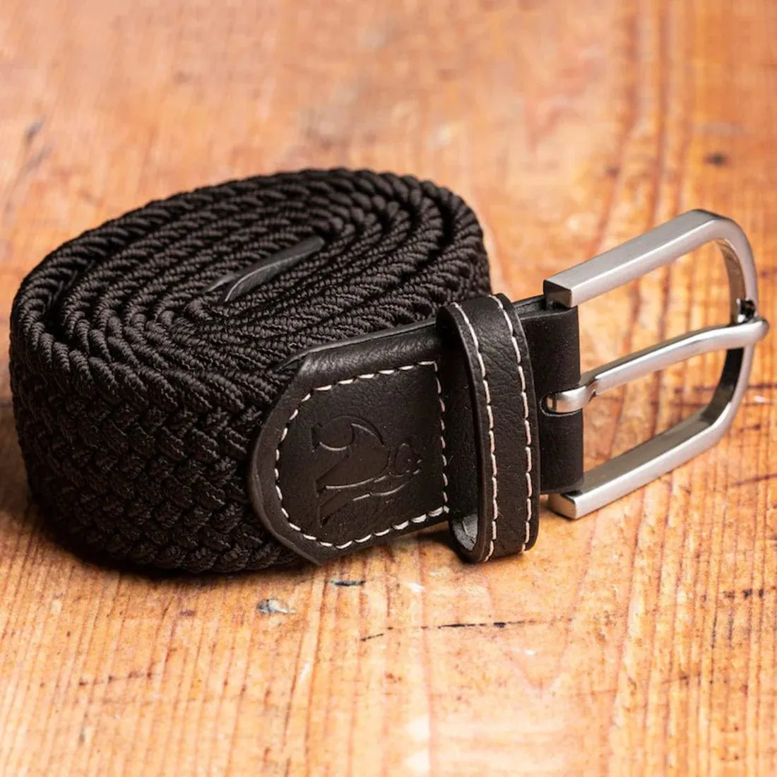 Swole Panda Woven Belt in Jet Black